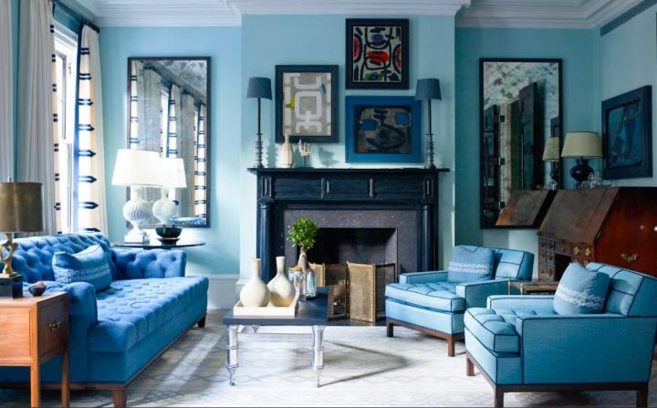 Мебель синего цвета