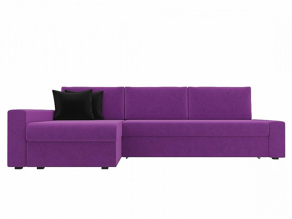 Угловой диван левый Версаль Микровельвет Фиолетовый 
Угловой диван левый Версаль Микровельвет Фиолетовый