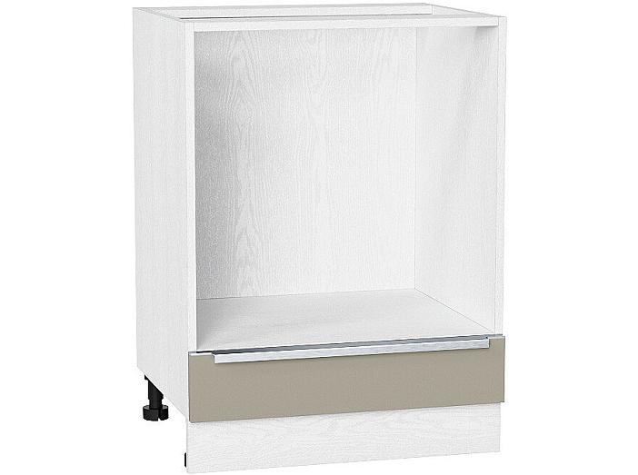 Шкаф нижний под духовку Фьюжн НД 600 Silky Grey-Белый