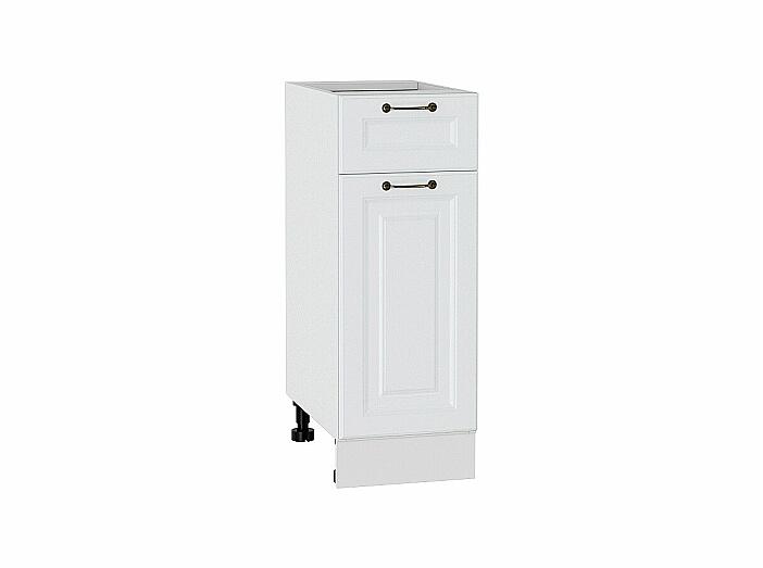Шкаф нижний с 1-ой дверцей и ящиком Ницца Белый Белый 816*300*478