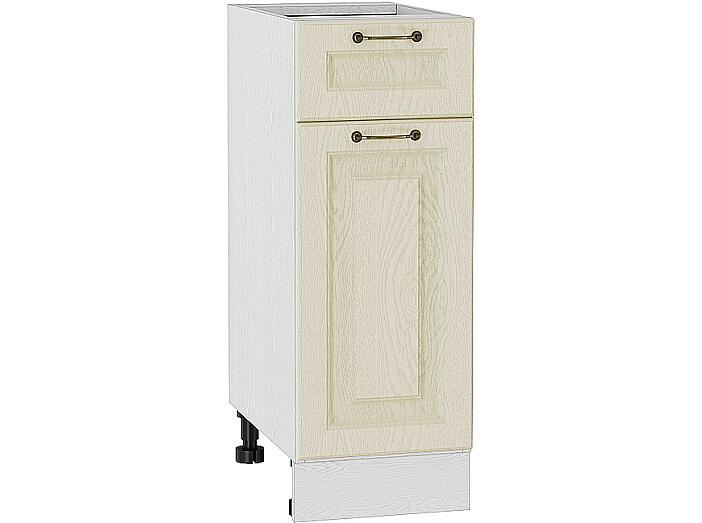 Шкаф нижний с 1-ой дверцей и ящиком Ницца Н 301 Дуб крем-Белый