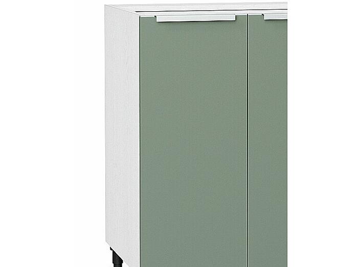 Шкаф нижний с 2-мя дверцами Фьюжн Н 600 Silky Mint-Белый