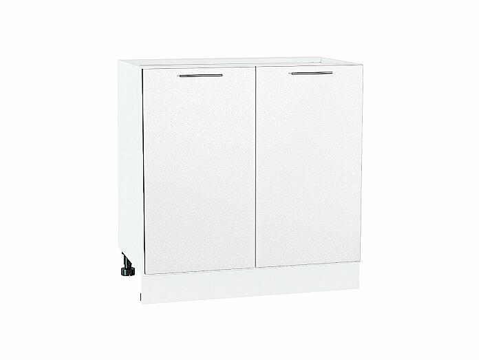 Шкаф нижний с 2-мя дверцами Валерия-М Белый металлик Белый 816*800*478