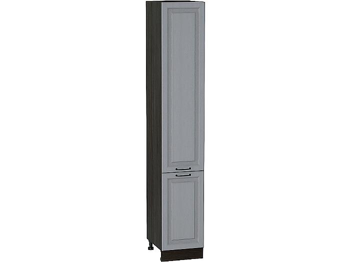 Шкаф пенал с 2-мя дверцами Ницца П 400Н (для верхних шкафов высотой 920) Дуб серый-Венге