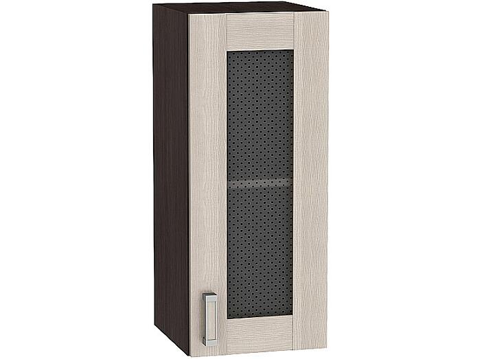 Шкаф верхний с 1-ой остекленной дверцей Лофт В 309 Cappuccino Veralinga-Венге