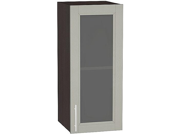 Шкаф верхний с 1-ой остекленной дверцей Сканди В 300 Grey Softwood-Венге