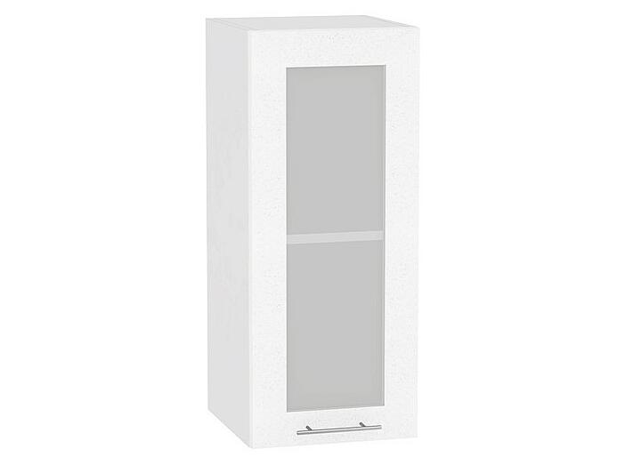 Шкаф верхний с 1-ой остекленной дверцей Валерия-М В 300 Белый металлик-Белый