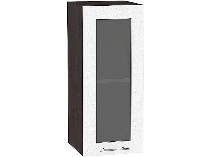 Шкаф верхний с 1-ой остекленной дверцей Валерия-М В 309 Белый металлик-Венге