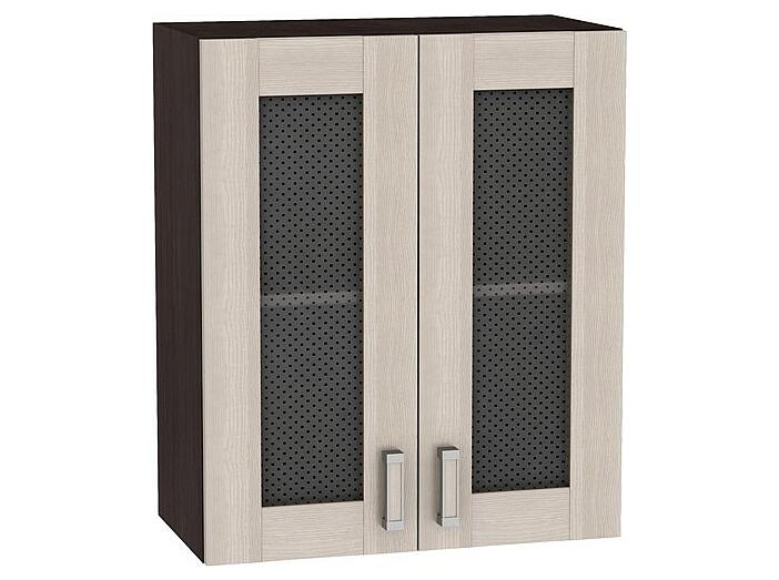 Шкаф верхний с 2-мя остекленными дверцами Лофт В 600 Cappuccino Veralinga-Венге