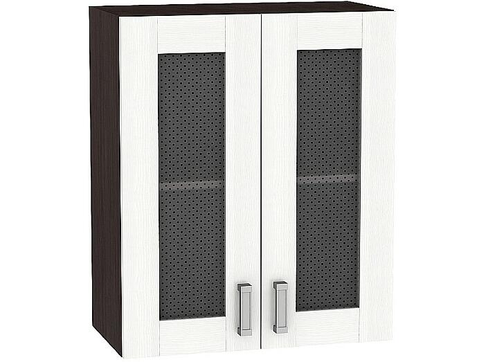 Шкаф верхний с 2-мя остекленными дверцами Лофт В 609 Snow Veralinga-Венге