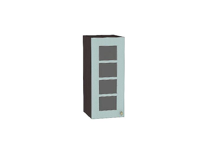 Шкаф верхний с 1-ой остекленной дверцей Прованс В 309 Голубой-Венге 