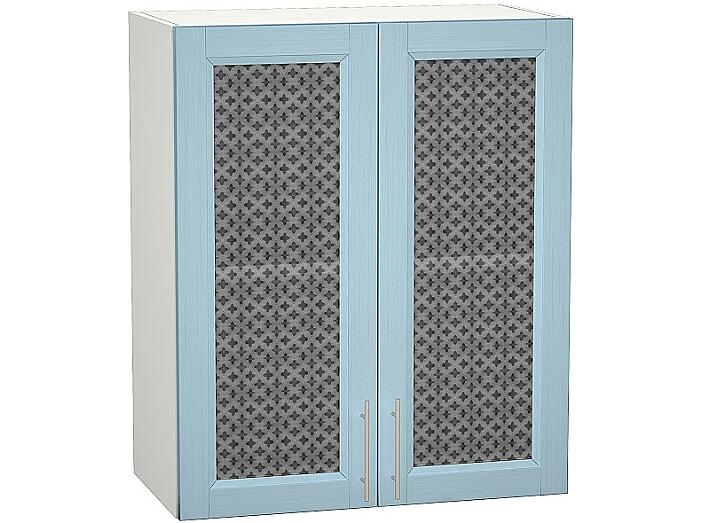 Шкаф верхний с 2-мя остекленными дверцами Сканди В 609 Sky Wood-Белый