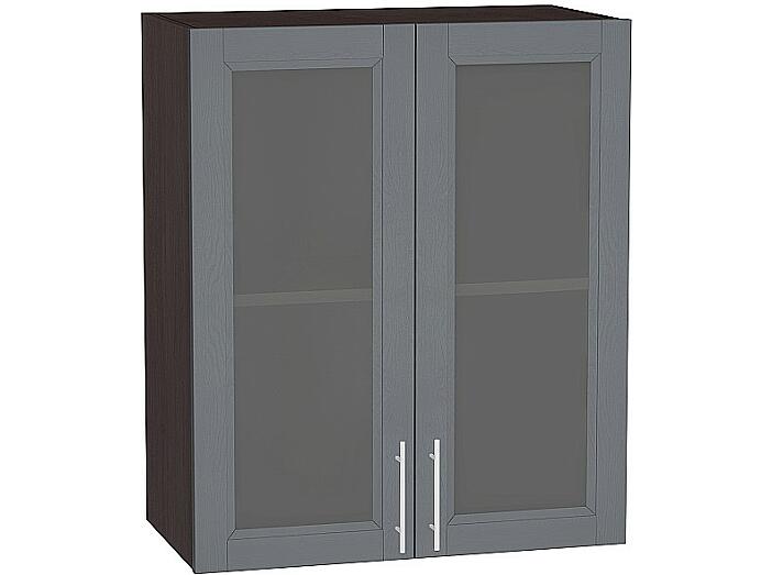 Шкаф верхний с 2-мя остекленными дверцами Сканди В 609 Graphite Softwood-Венге