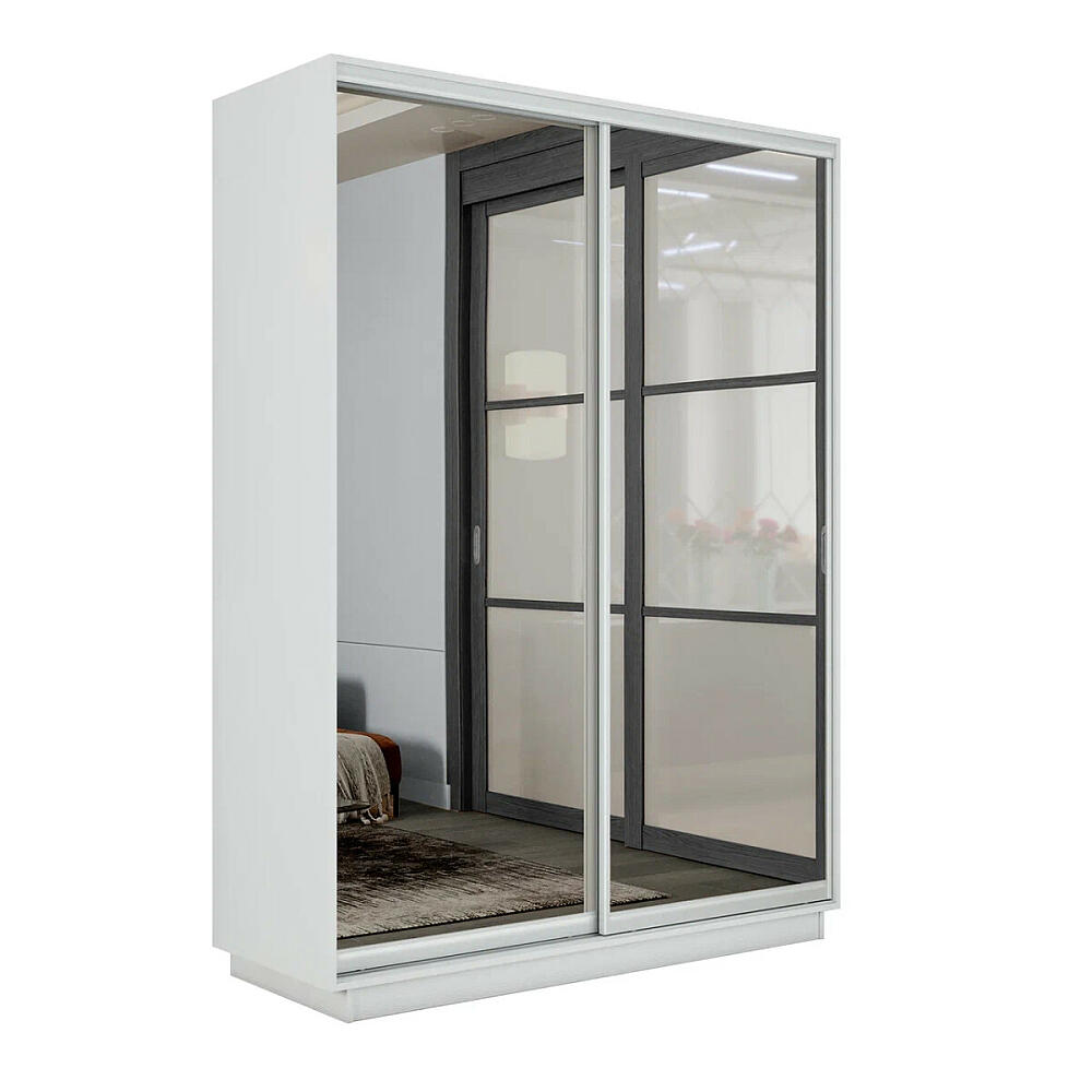 Шкаф Экспресс 2 Широкий 2-х дверный Дуо Зеркало (Серебряный профиль) Белый снег 1800*2400*600
Шкаф Экспресс 2 Широкий 2-х дверный Дуо Зеркало (Серебряный профиль) Белый снег 1800*2400*600