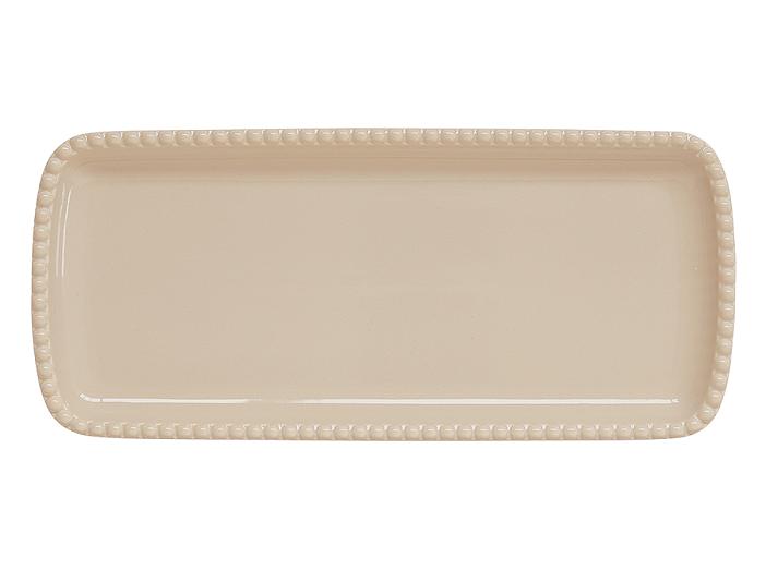 Блюдо прямоугольное Tiffany, бежевое, 36х16 см