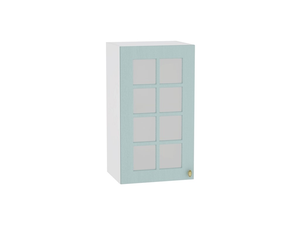 Шкаф верхний с 1-ой остекленной дверцей Прованс В 400 Голубой-Белый