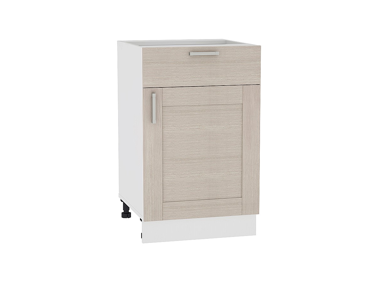 Шкаф нижний с 1-ой дверцей и ящиком Лофт Н 501 Cappuccino Veralinga-Белый