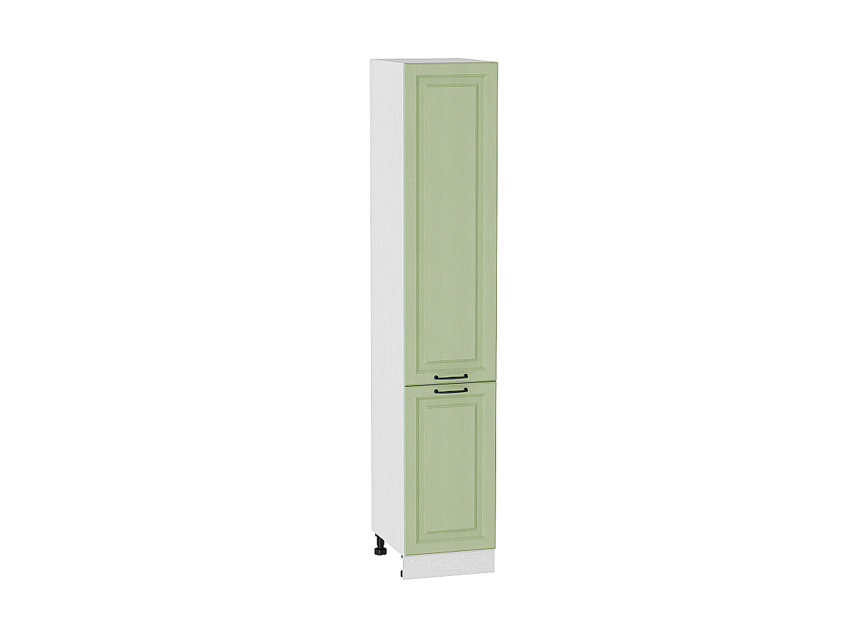 Шкаф пенал с 2-мя дверцами Ницца ШП 400 (для верхних шкафов высотой 720) Дуб оливковый-Белый