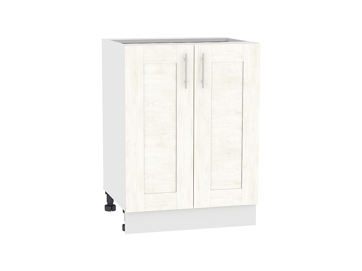 Шкаф нижний с 2-мя дверцами Лофт Н 600 Nordic Oak-Белый