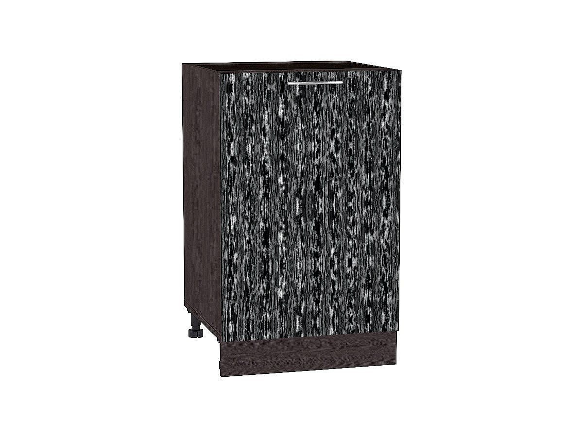 Шкаф нижний под мойку с 1-ой дверцей Валерия-М НМ 600 Черный металлик дождь-Венге
