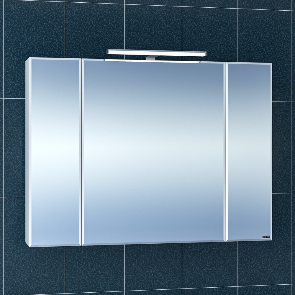Зеркальный шкаф СанТа Стандарт 100 трельяж фацет