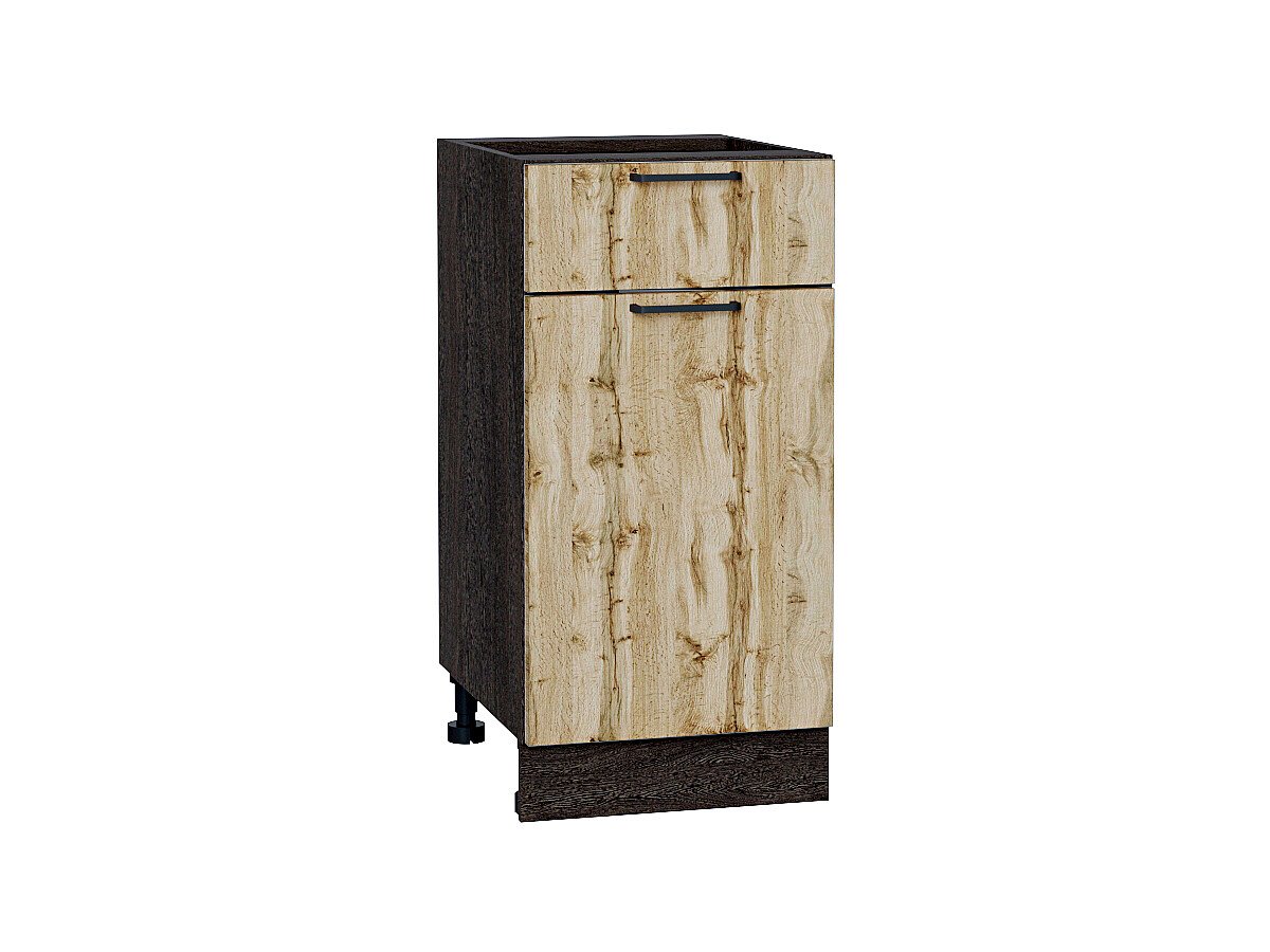 Шкаф нижний с 1-ой дверцей и ящиком Флэт Wotan Oak 2S/Графит 816*400*478
