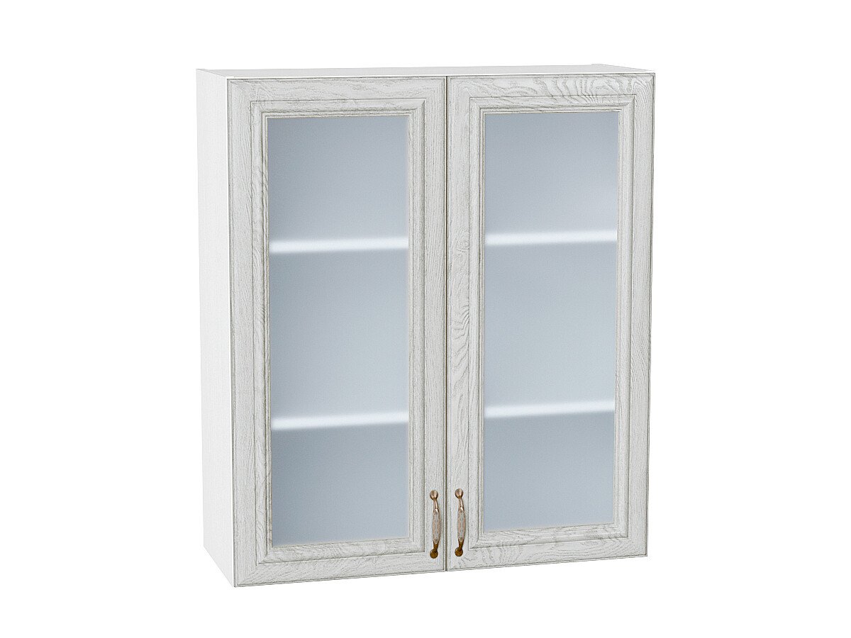 Шкаф верхний с 2-мя остекленными дверцами Шале White Dreamline Белый 920*800*302
