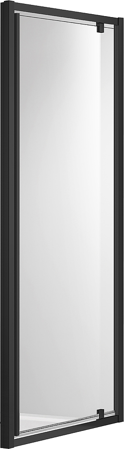 AQ ARI PI 10020BL Душевая дверь, распашная 1000x2000 профиль черный, стекло прозрачное