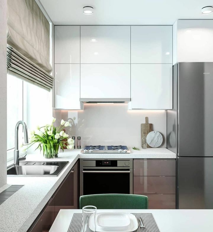 Дизайн Кухни 5 Кв М С Холодильником