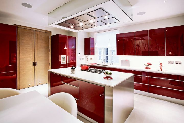 Красная Кухня В Интерьере Квартиры Фото
