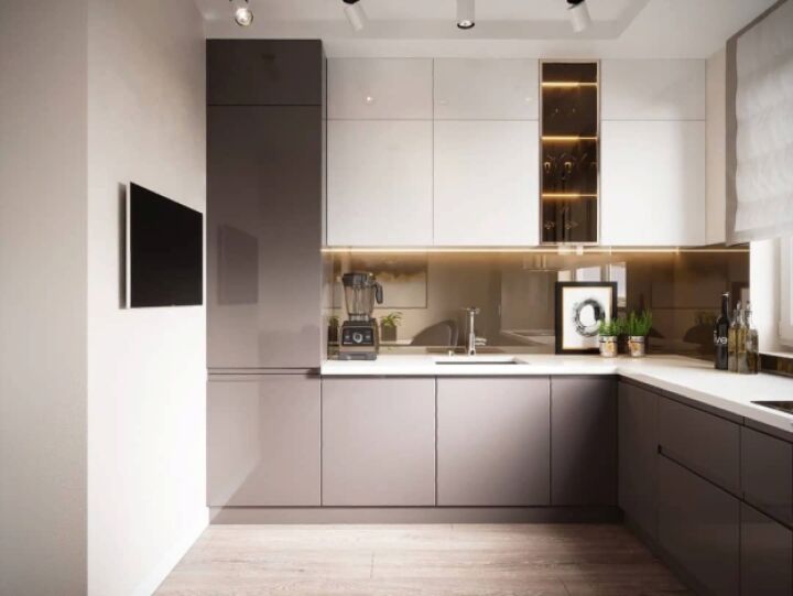 Дизайн Кухни С Высокими Шкафами