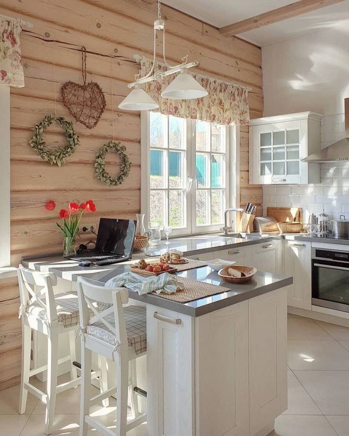 Белые Деревянные Кухни В Интерьере Фото