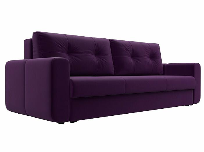 Прямой диван Лига-031 Микровельвет Фиолетовый