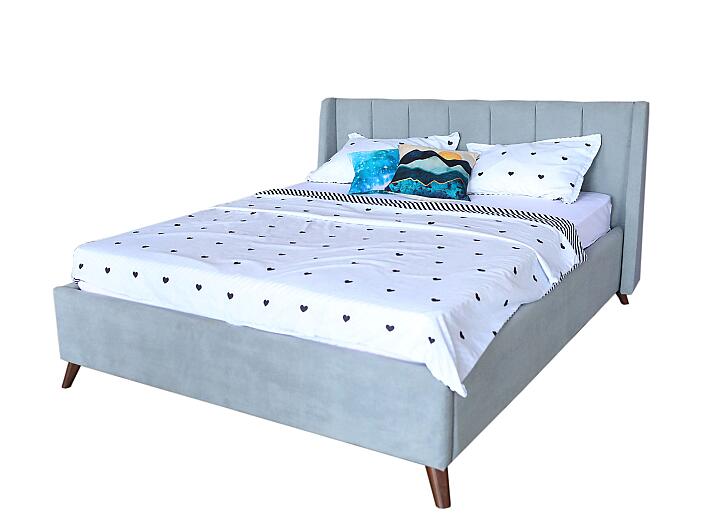 Мягкая кровать Betsi 1600, П/М, ткань, Серый