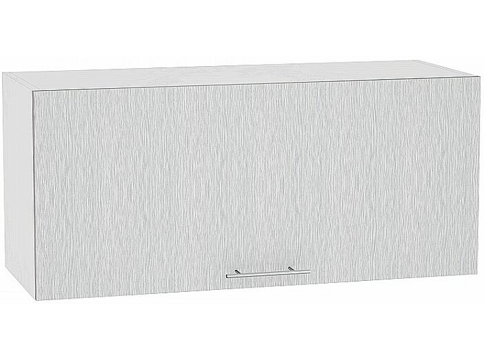 Шкаф верхний горизонтальный Валерия-М ВГ 800 Серый металлик дождь светлый-Белый