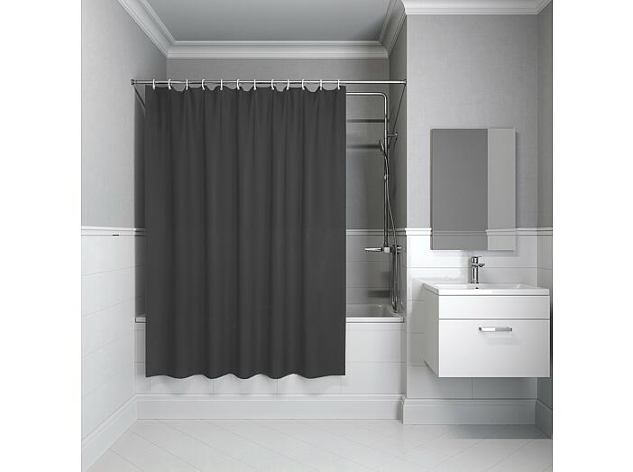 Штора для ванной комнаты 200*180см (0,09) PEVA IDDIS серый