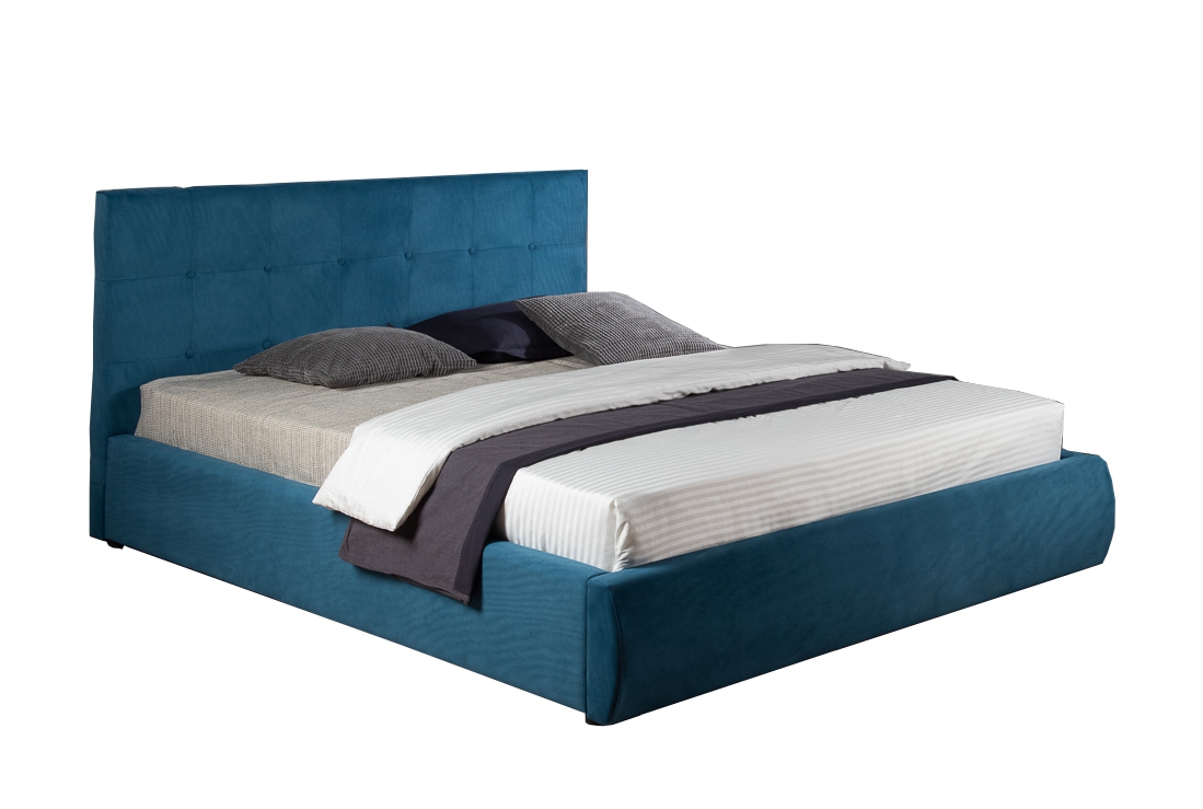 Мягкая интерьерная кровать "Селеста"  900, П/М, ткань, Синий