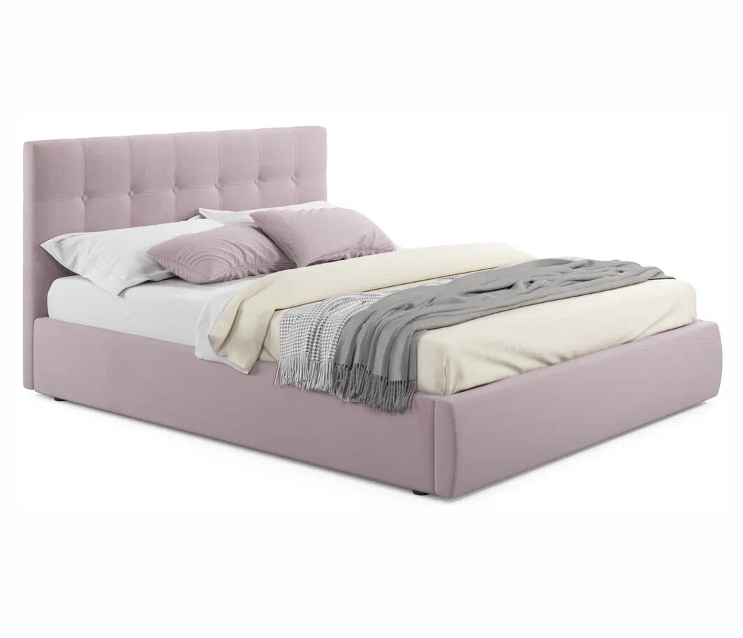 Мягкая интерьерная кровать "Селеста"  1600, П/М, ткань, Лиловая