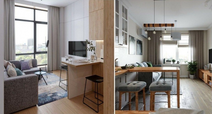 Современный дизайн для двухкомнатной квартиры старого жилого фонда