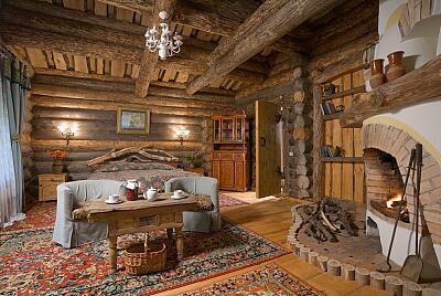 Русская традиция: усадьба в старорусском стиле в интерьере комнат и загородных домов