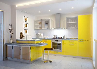 Кухня в желтом цвете – советы и сочетание с другими цветами