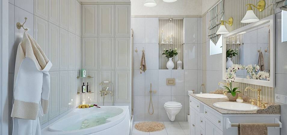 Большие ванные комнаты дизайн в доме (157 фото)