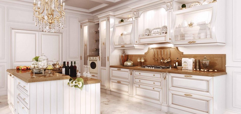 Дизайн кухни в классическом стиле: 50+ фото реальных интерьеров
