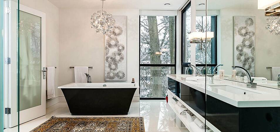 Интерьер ванной комнаты в современном стиле: дизайн, тренды 2024, 50+ фото