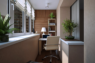 ✔ 40 фото идей как сделать кабинет на балконе стильным и уютным • Добрі вікна