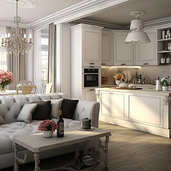 Дизайн кухни-гостиной: 100 фото красивых интерьеров