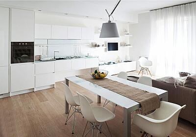Белая кухня (65 фото): особенности проектирования, сочетания и отделка
