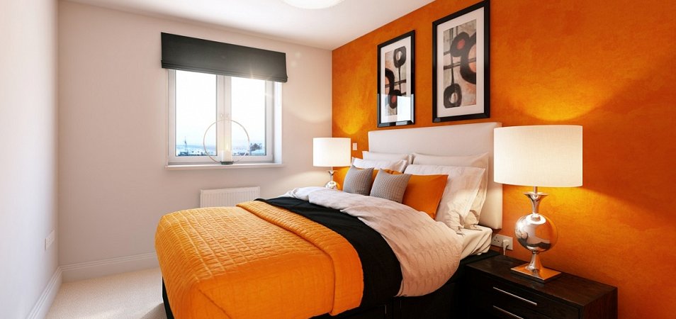 Оранжевый цвет в интерьере: сочетания, на стенах и в мебели. 50 реальных фото