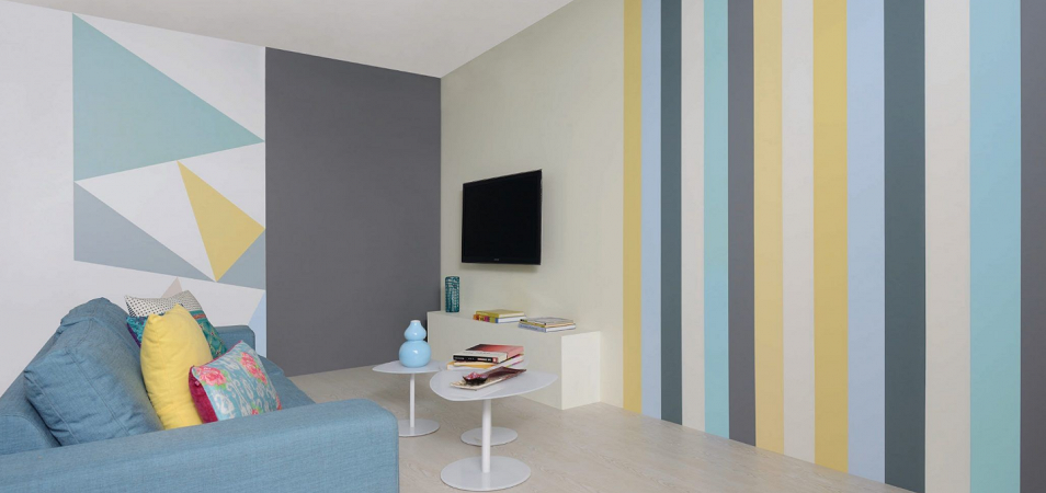 Покраска стен в интерьере: виды, дизайн, сочетания, выбор цвета, 300 реальных фото
