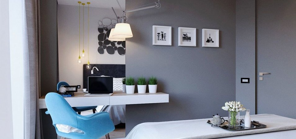 Рабочее место в спальне: дизайн спальни с рабочим местом + 30 фото идей